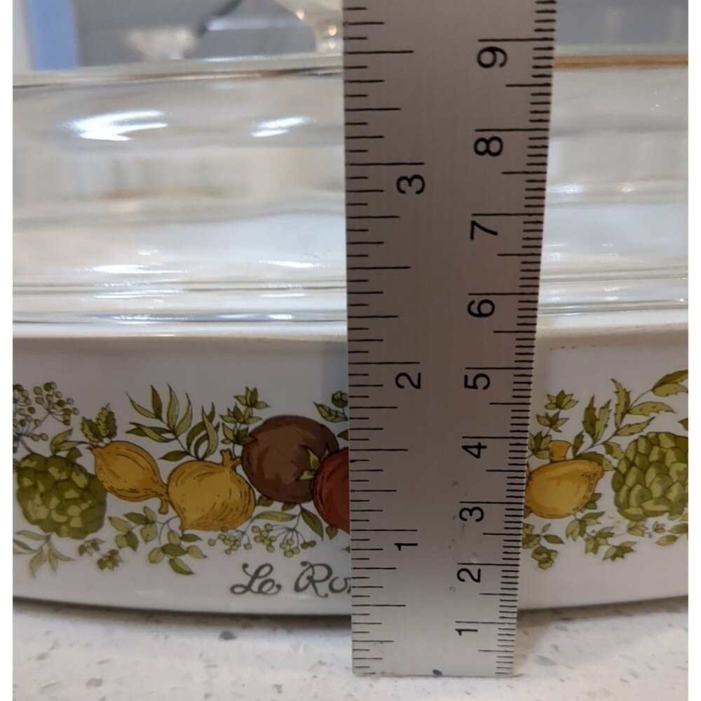 Corning Ware Spice of Life Le Romarin 10x10x2 Casserole Dish A-10 B with lid - Picture 7 of 14